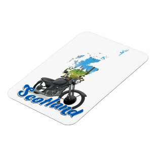 Schottland Motorradkarte Reise Poser Magnet