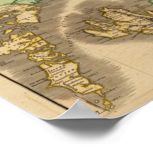 Schottland nördlich poster (Ecke)