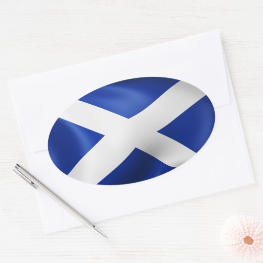 Schottland Ovaler Aufkleber (Umschlag)
