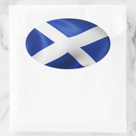 Schottland Ovaler Aufkleber (Tasche)