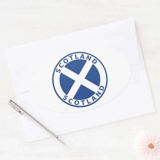 Schottland Ovaler Aufkleber (Umschlag)