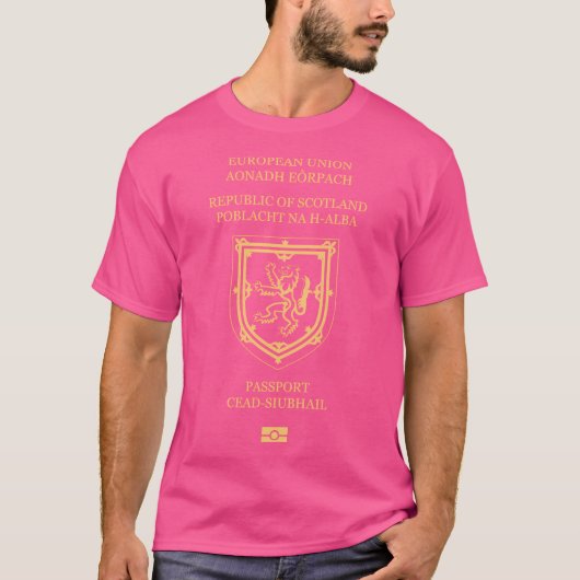 Schottland Passport T-Shirt (Vorderseite)