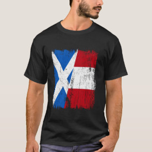 Schottland Peru Halbflagge Schottische Peruanische T-Shirt