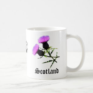 Schottland-Pfeifer, Blumendistel Kaffeetasse