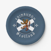 Schottland plate, Rampant, Edinburgh, Schottische Pappteller (Vorderseite)