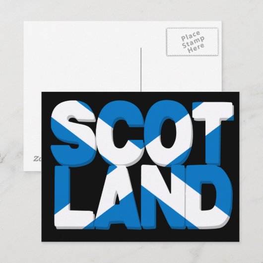 Schottland Postkarte (Vorne/Hinten)