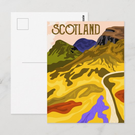 Schottland Postkarte (Vorne/Hinten)
