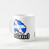 Schottland Proud Scottish Flag Fire Kaffeetasse (Vorderseite Links)
