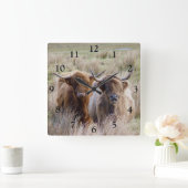 Schottland Quadratische Wanduhr (Zuhause)