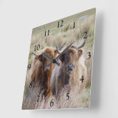 Schottland Quadratische Wanduhr (Winkel)