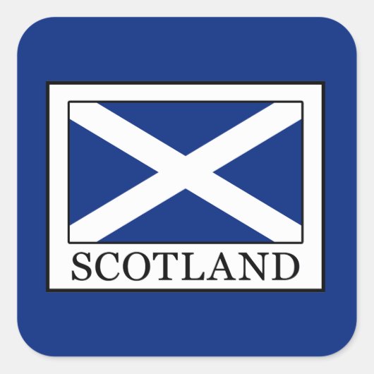 Schottland Quadratischer Aufkleber (Vorderseite)