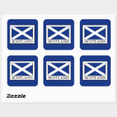 Schottland Quadratischer Aufkleber (Blatt)