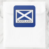 Schottland Quadratischer Aufkleber (Tasche)