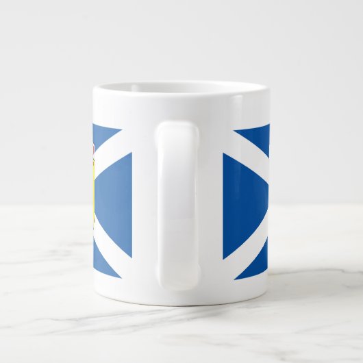 Schottland, Rampant Löwe, alte Flagge Schottlands Jumbo-Tasse (Rückseite)