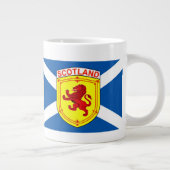 Schottland, Rampant Löwe, alte Flagge Schottlands Jumbo-Tasse (Rechts)