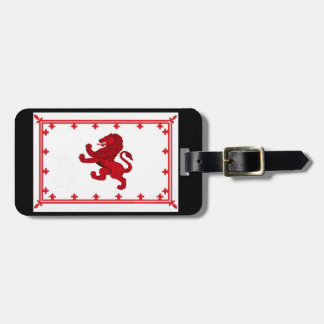 Schottland Rampant Löwe/Alte Flagge weiß Gepäckanhänger