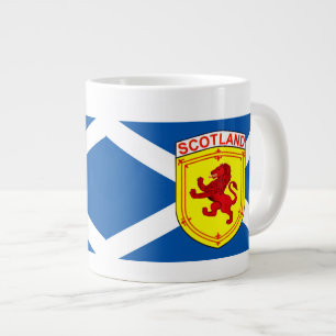 Schottland Rampant Löwe auf einer St. Andrews-Flag Jumbo-Tasse