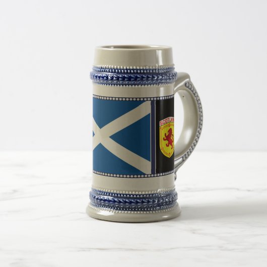 Schottland, Rampant Löwe, Flagge, St. Andrews Flag Bierglas (VorderseiteRechts)