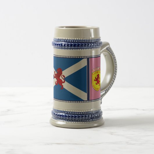 Schottland, Rampant Löwe, Flagge, St. Andrews Flag Bierglas (VorderseiteRechts)