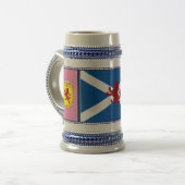 Schottland, Rampant Löwe, Flagge, St. Andrews Flag Bierglas (Vorderseite Links)