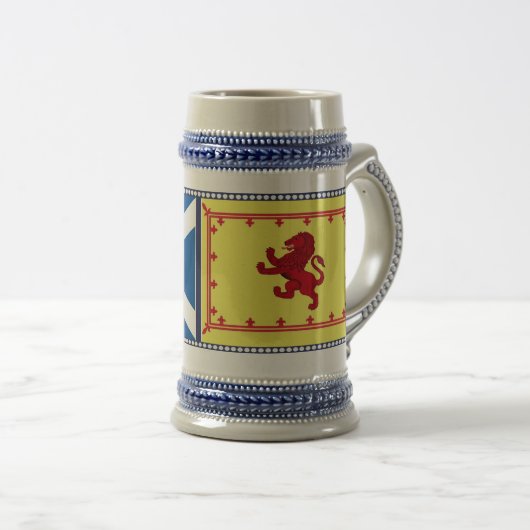 Schottland, Rampant Löwe, Flagge, St. Andrews Flag Bierglas (VorderseiteRechts)