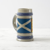 Schottland, Rampant Löwe, Flagge, St. Andrews Flag Bierglas (Vorderseite Links)