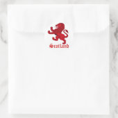 Schottland, Rampant Löwe Runder Aufkleber (Tasche)