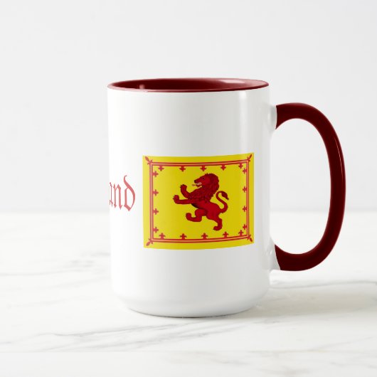 Schottland Rampant Löwe, tapfer für immer Tasse (Rechts)