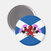 Schottland, Rampant Löwe, Thistle Magnet (Vorderseite/Rückseite)