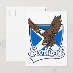 Schottland Reise Logo Feiertagspostkarte