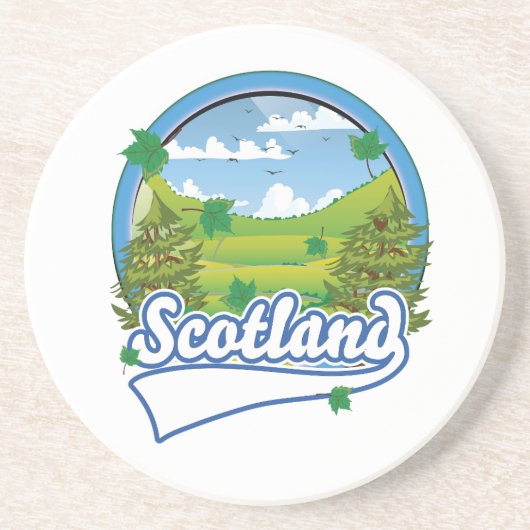 Schottland Reise Logo Getränkeuntersetzer (Vorne)