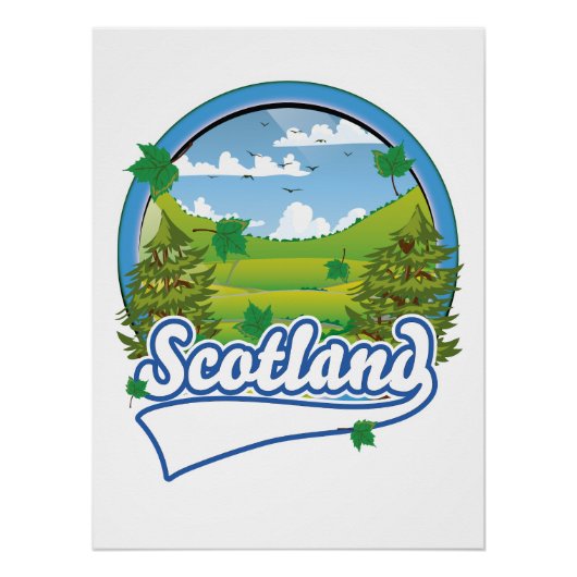 Schottland Reise Logo Poster (Vorderseite)