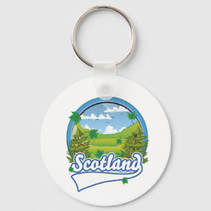 Schottland Reise Logo Schlüsselanhänger