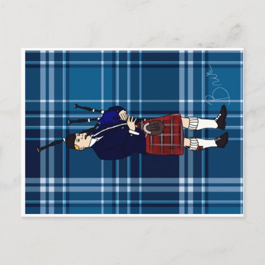 Schottland: Reise mit Piper Postkarte (Vorderseite)