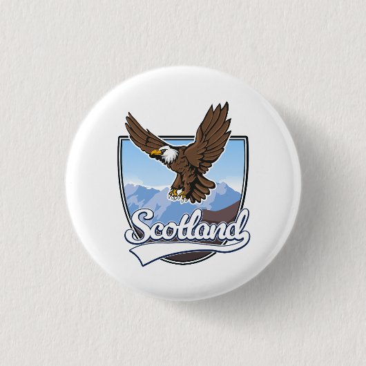 Schottland Reiselogo Button (Vorderseite)