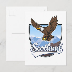 Schottland-Reiselogo Feiertagspostkarte
