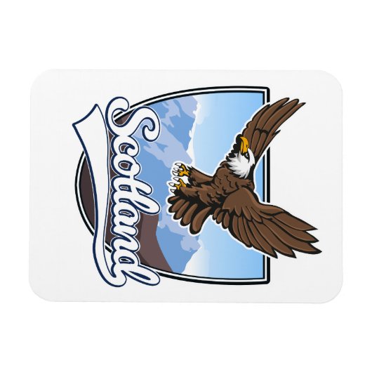 Schottland Reiselogo Magnet (Horizontal)