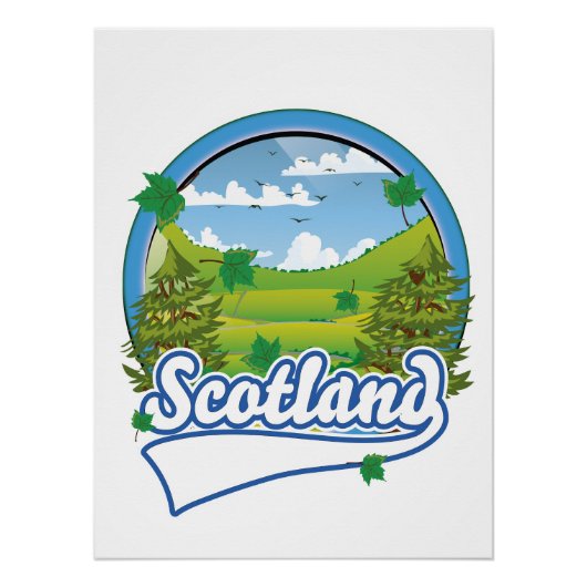 Schottland Reiselogo Poster (Vorderseite)