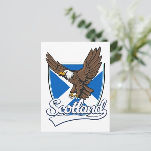Schottland Reiselogo Postkarte (Stehend Vorderseite)
