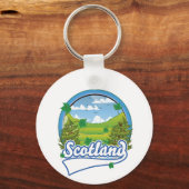 Schottland Reiselogo Schlüsselanhänger (Rückseite)