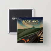 Schottland Reiseplakat Button (Vorne & Hinten)