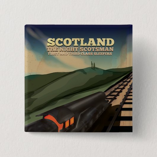 Schottland Reiseplakat Button (Vorderseite)