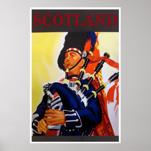 Schottland Reiseplakat Dudelsack Druck Schottische Poster