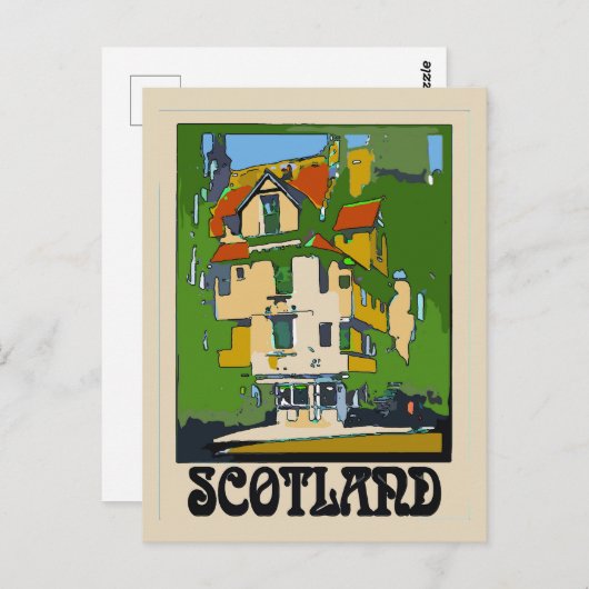 Schottland Reiseplakat Postkarte (Vorne/Hinten)