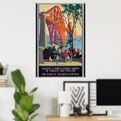 Schottland-Reiseposter, Forth Bridge, Poster (Heimbüro)