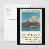 Schottland-Reiseposter Postkarte (Vorne/Hinten)