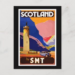 Schottland-Reiseposter von SMT, Postkarte