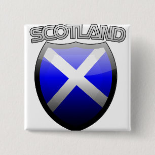 Schottland Retro Glas Button