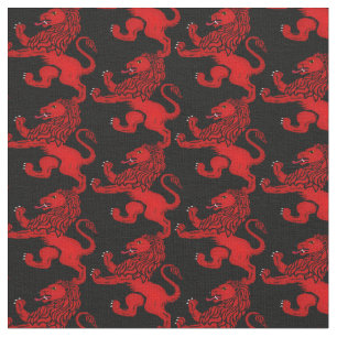Schottland rot Rampant Lion schwarz Stoff