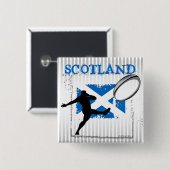 Schottland-Rugby-Knopf Button (Vorne & Hinten)